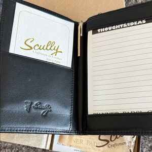 NWT Scully Black Leather Notepad Cover